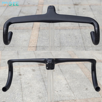 Guidon de vélo de route SeeMoree entièrement en fibre de carbone avec passage de câbles interne, compatible avec les guidons intégrés Sl7/Sl8