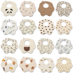 Babero de Pétalos de 360 Grados, Toalla de Saliva para Niños, Babero de Gasa de Algodón Puro Clase A para Bebés - Product Image 2