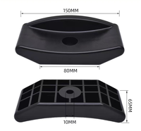 Accessoires d'équipement de fitness support d'haltères support en caoutchouc creux amorti M8/M10 support en forme de croissant choc silencieux