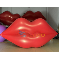 Lèvres rouges gonflables en PVC Modèle publicitaire sexy Modèle de bouche à lèvres gonflables pour la décoration de fête