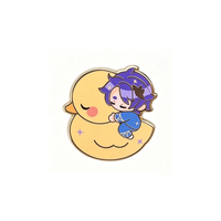 Épingles en émail dur personnalisées, motif canard kawaii chibi, personnage d'anime, badge de revers en métal mignon de dessin animé pour la promotion de produits