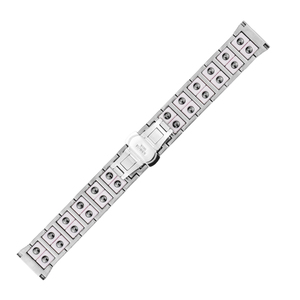 Bracelet de montre en acier inoxydable avec quartz rose, bracelet magnétique de remplacement pour montre intelligente et montre-bracelet - Product Image 2