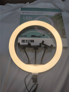 Новинка <span class=keywords><strong>2026</strong></span>: Набор светодиодных кольцевых ламп 14 дюймов с регулируемой цветовой температурой, три положения для камеры, для прямых трансляций, макияжа, TikTok - Product Image 5