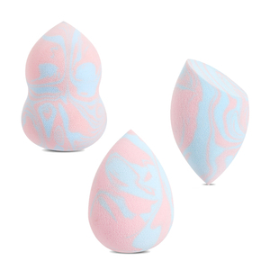 Éponge de maquillage en forme de goutte d'eau en marbre multicolore, réutilisable, pour fond de teint, outil de maquillage personnalisé - Product Image 2