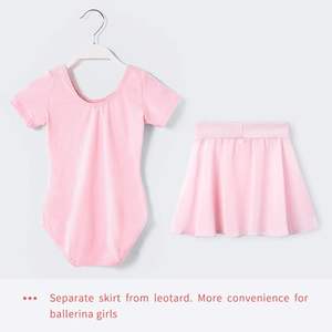 Новое поступление, платье для балетных танцев, комплект из 3 предметов, хлопковая одежда для сценических танцев, детский гимнастический купальник, балерина для девочек - Product Image 2