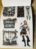 Livre d'autocollants Washi Thème Pirate Vintage, Étiquettes Décoratives Rétro Bateau et Dame Pirate pour Scrapbooking et Journalisation