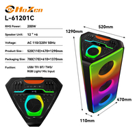 Altavoz para Fiestas Modelo Privado 4*12 Pulgadas para V5.0, 130W RMS, Batería de 11.1V 9000mAh, Carga Inalámbrica, USB, SD, FM, Control Remoto