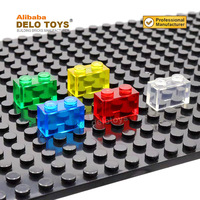 DELO TOYS (6 couleurs) Briques de construction en vrac DIY MOC Blocs de construction 1x2 en plastique ABS sans tube inférieur (N°3065)