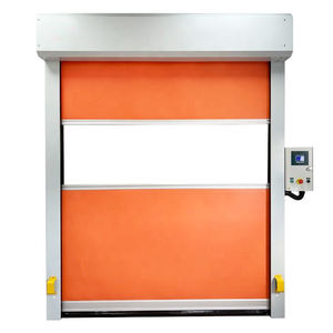 <span class=keywords><strong>Porte</strong></span> sectionnelle industrielle à enroulement rapide en PVC imperméable à grande vitesse pour atelier, supermarché, ferme - Product Image 6