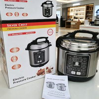 Cuisinière électrique à pression de haute qualité en acier inoxydable avec cuve intérieure en aluminium 6L 11-en-1 multifonction
