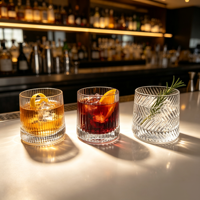 Verre à whisky pivotant en borosilicate de haute qualité, sculpté classiquement, pour Scotch, Bourbon et cocktails, idéal pour les bars et la vente en gros