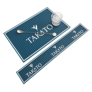 Custom Logo <b>Silicone</b> PVC Bar Mat Rubber Pub Runner Spill <b>Pad</b> Beer Rail Mat Drip Tray Non Slip Service Mat Table Mat Coaster - Product Image 5