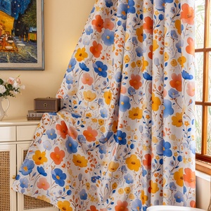 Phong Cách Mục Vụ Sang Trọng Thiết Kế Mới Cao Màn Hoa In Rèm Cửa Với Grommet Hàng Đầu Cho Phòng Khách Nhà Cửa Sổ - Product Image 4