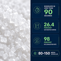 Sel de chlorure de sodium granulaire industriel à 99,5 % pour la régénération des adoucisseurs d'eau, la résine échangeuse d'ions et le traitement de l'alimentation des chaudières