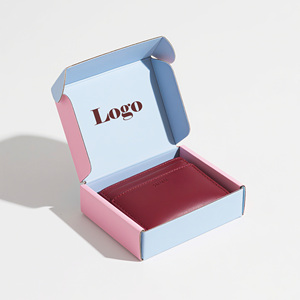 Có thể tái chế gấp vận chuyển carton sóng tùy chỉnh sang trọng hộp bưu phẩm cho ví bao bì - Product Image 2