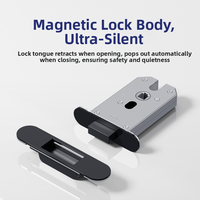 Serrure Intelligente Baodeli pour Porte en Bois, Alliage d'Aluminium, Télécommande, Empreinte Digitale, Clé d'Urgence, Prise EU, Contrôle Android, Application Tuya pour la Sécurité
