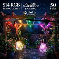 Lampu String RGB 360 Derajat RGBW DC24V Tahan Air untuk Luar Ruangan Taman