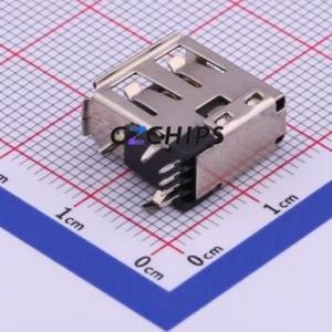 U-A-24D1-Y-7 USB Connector Through hole Component (THT) Connector Type-A USB 2.0 Female Side Insert - Product Image 2