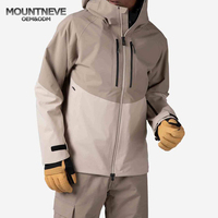 Jaket Pria Custom Hardshell Gorpcore Mountain Core 3-Layer Tahan Air Jahitan Tersegel Teknis Outdoor Hiking Anti Angin Oem
