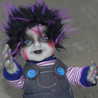 Poupée fantôme d'Halloween, position assise, activée par capteur, avec effets lumineux et sonores, réutilisable, en plastique, pour décoration de sécurité, fonctionne avec piles AAA