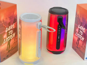 Xung 5 Gia Đình K Bài Hát Loa Không Dây Di Động Cột RGB Bầu Không Khí Đèn Âm Thanh Boombox Ngoài Trời Không Thấm Nước Loa Siêu Trầm Với Mic - Product Image 5