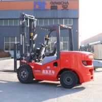 Chariot élévateur diesel 2026 de 3 tonnes et 3,5 tonnes, 3 sections, levée de 4500 mm pour opération en conteneur, fourches à distance réglable