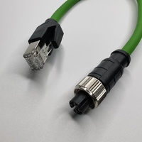Conector IP67 M12 de 8 pines X código hembra a RJ45 enchufe CAT6 Industrial Profinet EtherCAT Cable Ethernet Flex arnés de cables blindado