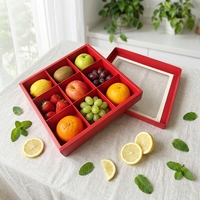 Boîtes de transport de fruits en carton empilables avec couvercle et fond, fenêtre supérieure, pour cerises, raisins, agrumes, vente en gros de la marque ZY Factory