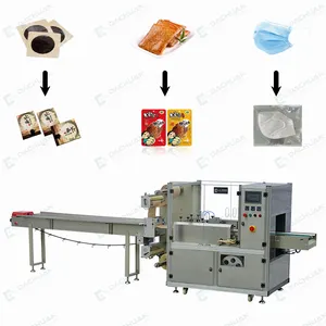 Semi-automatic Flow Wrapping Packaging 4 Side Sealing Mask Auto Packaging Machine Plastic Bag Making Machine Pack Machine