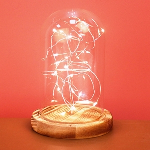 La Cerimonia Nuziale all'ingrosso Favorisce Candela Del Fiore della Rosa Display A Led Le Luci <span class=keywords><strong>di</strong></span> Cupola <span class=keywords><strong>di</strong></span> <span class=keywords><strong>Vetro</strong></span> <span class=keywords><strong>Campana</strong></span> <span class=keywords><strong>di</strong></span> <span class=keywords><strong>Vetro</strong></span> Con Base In Legno - Product Image 3