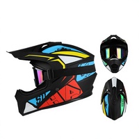 Casque de moto intégral transfrontalier tout-terrain pour rallye, motifs de logo personnalisables, respirant quatre saisons