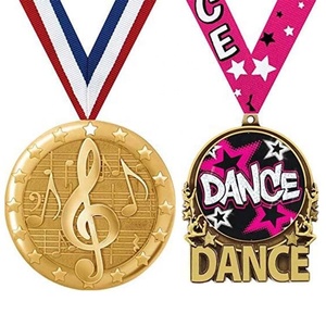 Customized 3d Metal Beauty Color Round <strong>Personalised</strong> School Guitar Dance Music Awards Sports Medals and <strong>Trophies</strong> - Product Image 1
