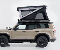 ADA OVERLAND Tienda de Campaña para Techo de Auto Tipo Z con Carcasa de ABS de Gran Espacio de 130/155 cm, Ligera, con Colchón Inflable