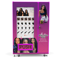 Distributeur automatique de petite taille à grande capacité rose, écran tactile 49 pouces, code QR, retour de monnaie, utilisation en intérieur, centre commercial, SDK