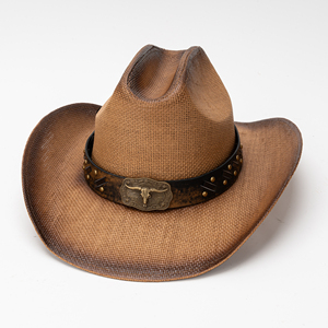 Thiết Kế Mới Chất Lượng Cao Cứng Brim Rơm Cowgirl Hat Unisex Cổ Điển Màu Đen Đỏ Tây Cowboy Jazz Hat Du Lịch Ngoài Trời Giản Dị - Product Image 2