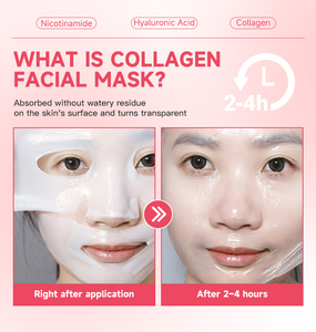 Mascarillas Faciales 3 en 1 de Ácido Hialurónico, Hidrogel Bio Colágeno, Exfoliantes, Reafirmantes, Eliminan la Piel Muerta, con Logotipo Personalizado, Cristal - Product Image 3