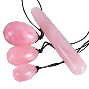 Telur Yoni Grosir Kristal Alami Penyembuhan Jade Rose Quartz untuk Meredakan Sakit Punggung Latihan Otot Panggul Wanita Fungsi Musik - Product Image 1