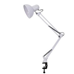Lámpara de Escritorio Plegable con Brazo Largo y Clip para Arte de Uñas, Lámpara de Mesa Ajustable con Brazo Oscilante para Trabajo y Lectura, Sin Bombilla - Product Image 1