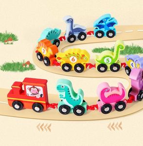ชุดรถไฟไดโนเสาร์ 11 ชิ้น สำหรับเด็กมอนเตสซอรี่ อายุ 3 4 5 ปี เด็กหญิง เด็กชาย ฝึกจับคู่ตัวเลข - Product Image 5