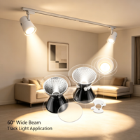 Fabricant de lentilles optiques en gros, réflecteur COB rond à 60 degrés pour éclairage sur rail LED, downlight