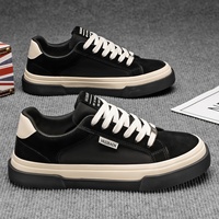 Chaussures en toile à lacets pour hommes, bout rond, nouvelle collection été, respirantes, polyvalentes, baskets décontractées, légères, tendance pour étudiants