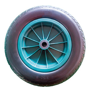 Cheng Jin 3.50-8 PU Foam Wheel Solid Polyurethane Blue <b>For</b> Handcarts And <b>Tool</b> <b>Carts</b> - Product Image 2