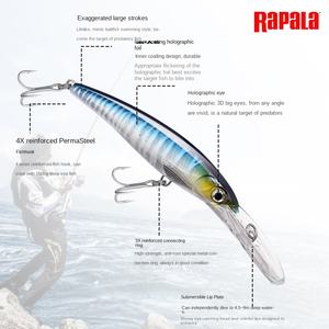 Pour la pêche au trolling Le Bole Mino XRMAG Deep Sea Ranger X - Appât vivant pour la pêche en mer, en acier inoxydable, à large ouverture, Mino 6m/9m/12m - Product Image 4