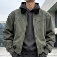 Blouson bomber décontracté pour homme, col à revers, coupe ample, style vintage, pour l'hiver