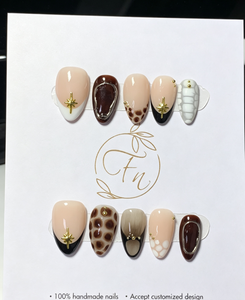 <span class=keywords><strong>Uñas</strong></span> Postizas de Verano con Diseño de Línea Dorada, <span class=keywords><strong>Uñas</strong></span> de Gel Suave de Lujo con Pegamento, Sets de <span class=keywords><strong>Uñas</strong></span> a Presión - Product Image 6