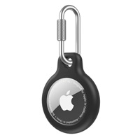 Étui de protection en TPU rose et violet avec mousqueton à verrouillage rotatif en acier inoxydable 304, support anti-perte et anti-rayures pour Apple AirTag 2