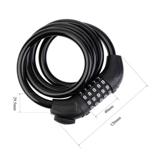 Nuevo Producto: Candado de <span class=keywords><strong>Cable</strong></span> de Acero con Combinación de 5 Dígitos, Directo de Fábrica, Antirrobo <span class=keywords><strong>para</strong></span> Bicicleta Eléctrica, Motocicleta y Bicicleta - Product Image 4