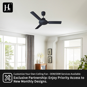 48-inch matte black and white electric <b>ceiling</b> fan, solid copper motor, 5-speed controller, AC power, metal blades - Product Image 5