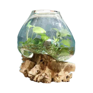 DIY透明玻璃地板花瓶，带花浮木优雅DIY玻璃容器风格水晶花瓶 - Product Image 4