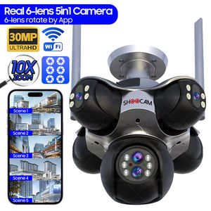 كاميرا شوكام بدقة 30 ميجابكسل مع 6 عدسات حقيقية 6 في 1 وتكبير بصري 10 أضعاف، كاميرا شبكة مع خاصية التحكم عن بعد و5 وظائف، كشف الحركة وإنذار صوتي، كاميرا مراقبة واي فاي - Product Image 1